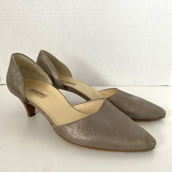 Paul Green Julia Metallic D'Orsay Pump Smoked Brushed Shimmer Point 6 UK… - Picture 2 of 9